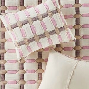 NWOT Anthropologie Sonya Matelassé Shams, Set of 2